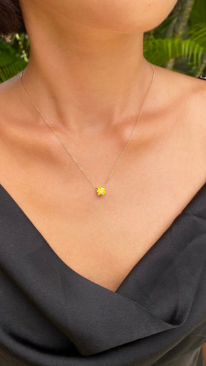 Loretta Necklace 0.98ct Fancy Yellow 18K Yellow Gold