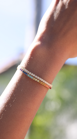 Aimee Rainbow Bracelet Gold Vermeil