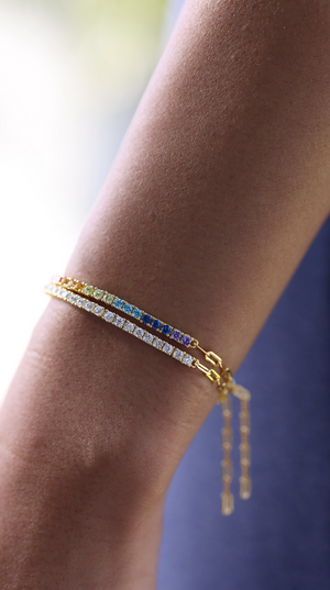 Aimee Rainbow Bracelet Gold Vermeil