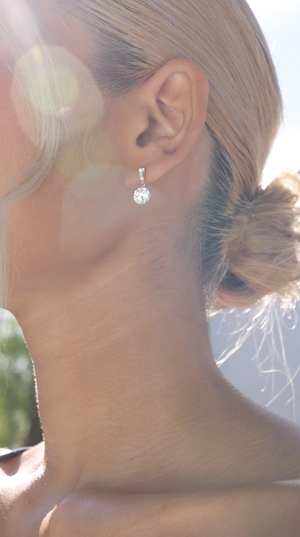 Athena Baguette Round Drops Yellow Gold