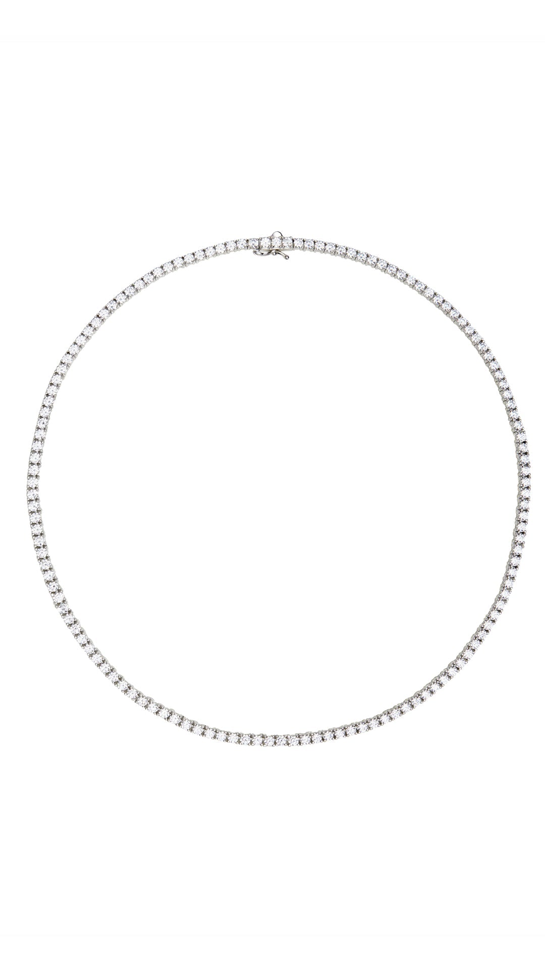 Prudence Necklace White Gold Plated