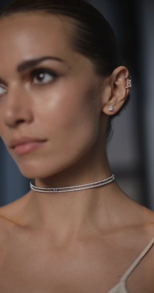 Thela Choker Necklace Silver