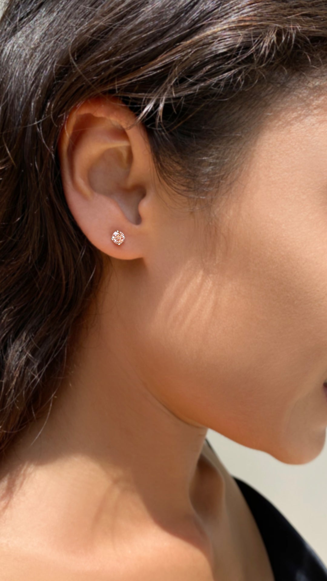 Taffy Studs 0.63ct 18K White Gold