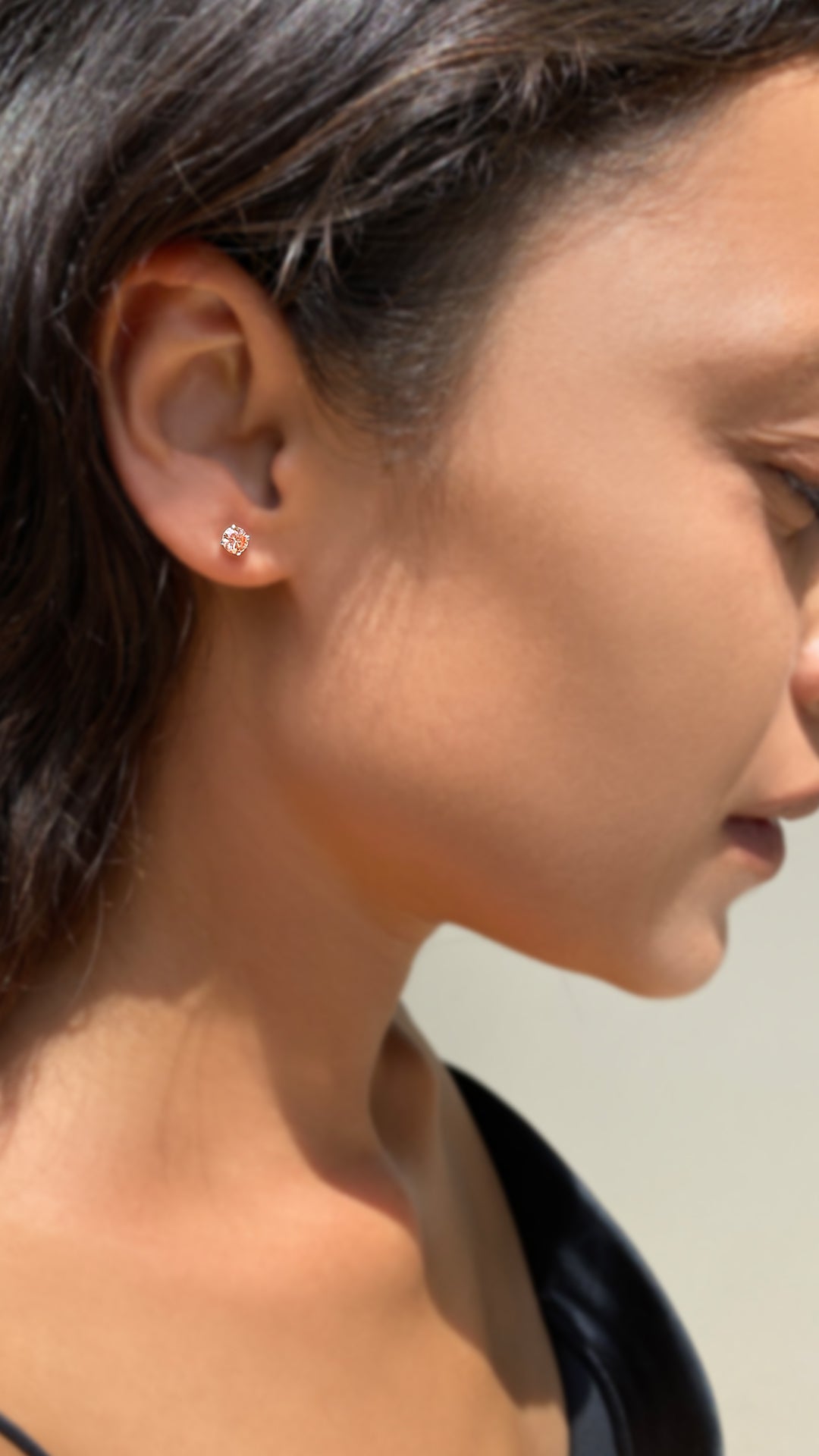 Taffy Studs 0.63ct 18K White Gold
