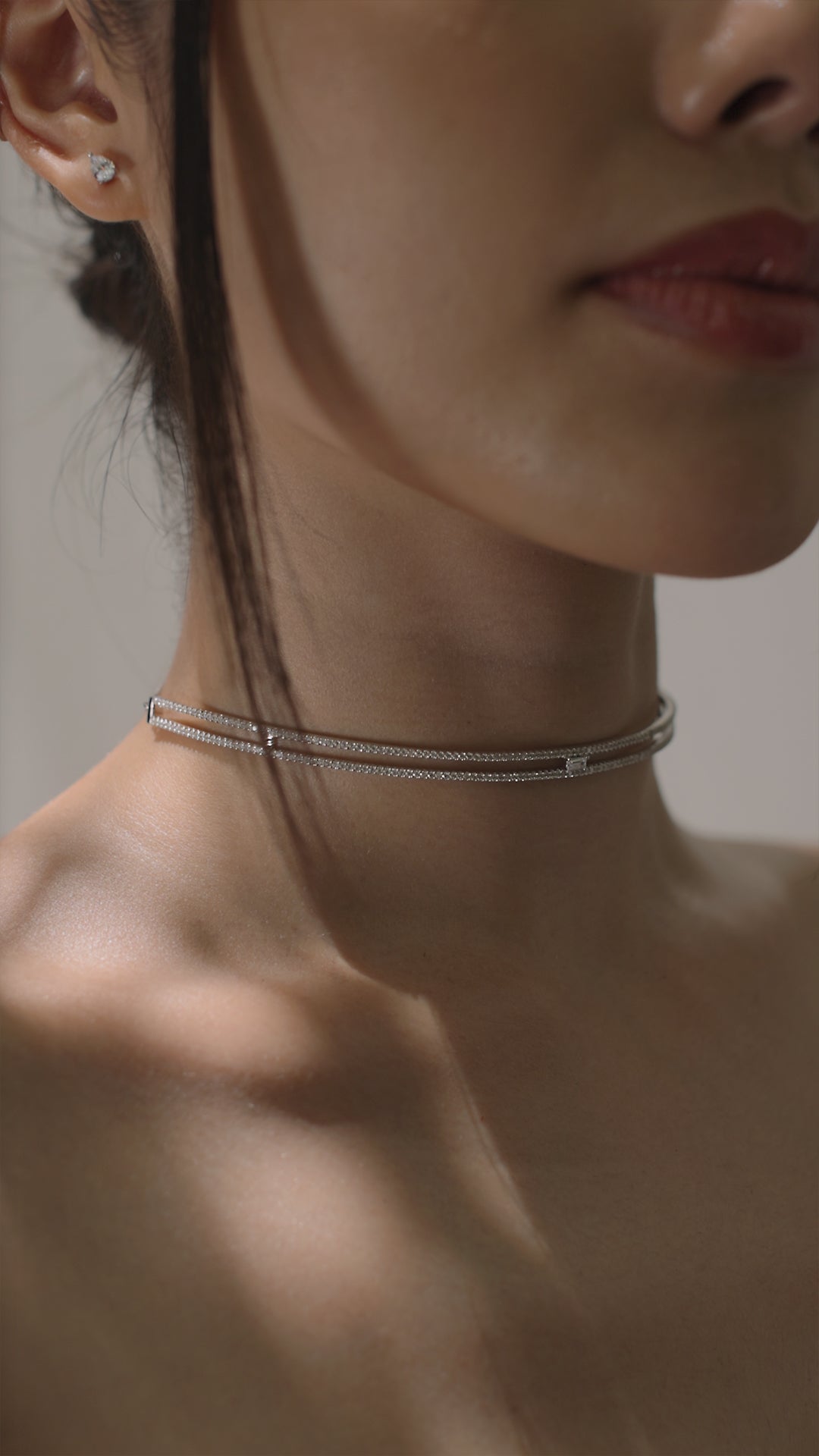 Thela Choker Necklace Silver