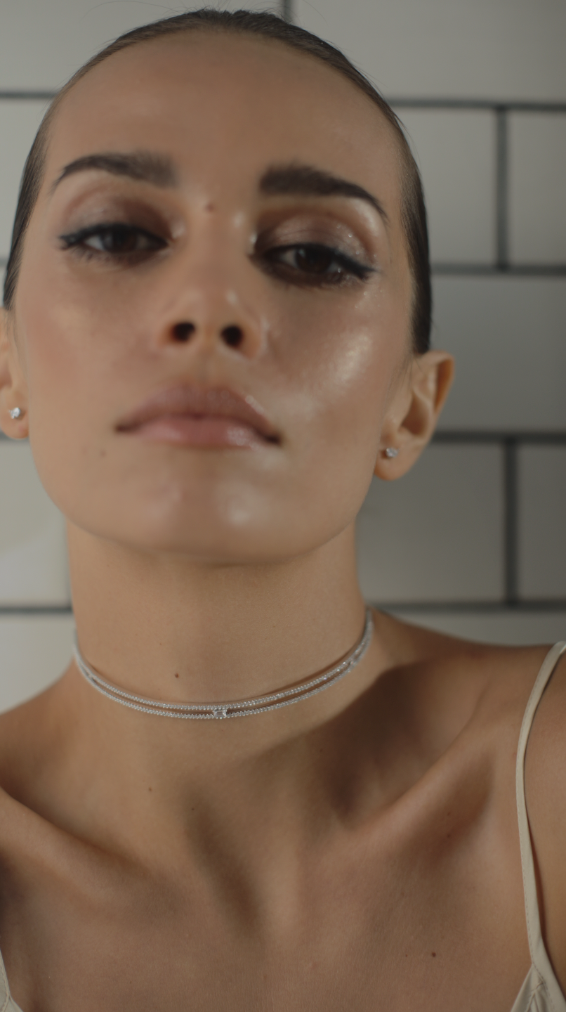 Thela Choker Necklace Silver