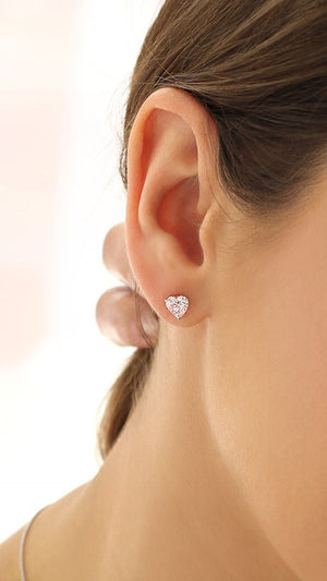 Camden Pink Heart Studs