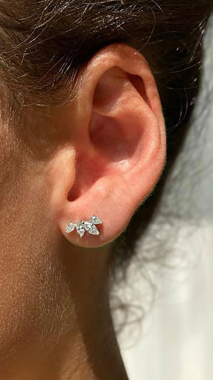 Kira Stud Earrings Silver